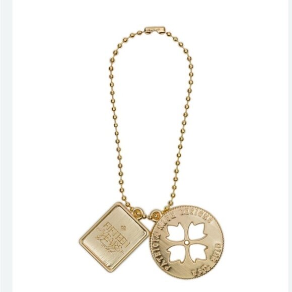 Patricia Nash Fifteen Years Brass Handbag Tag Charm Accent - Picture 1 of 12
